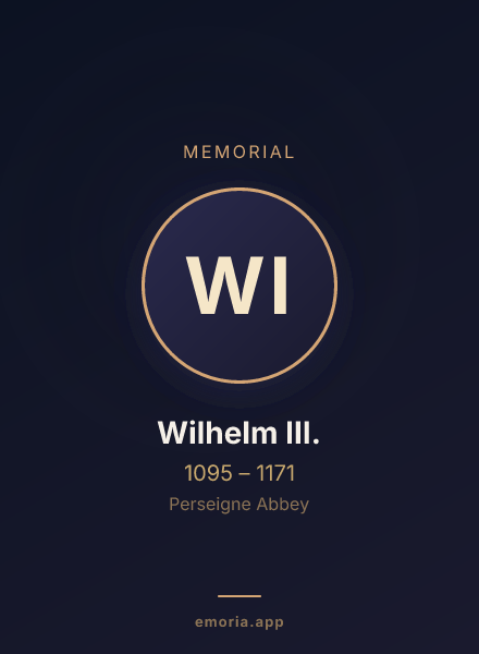 Memorial portrait of Wilhelm III.