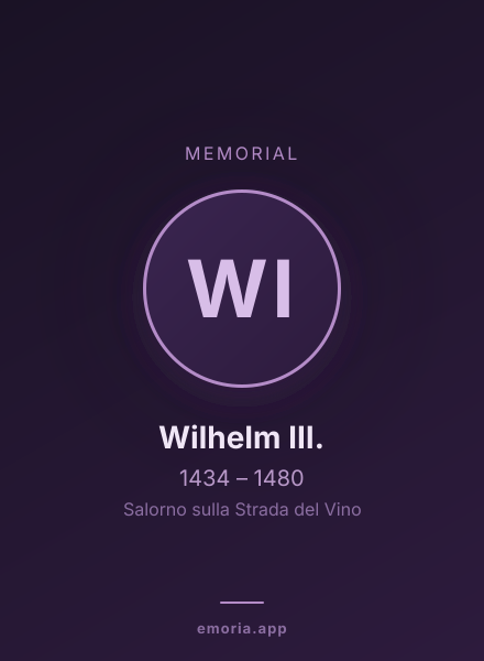 Memorial portrait of Wilhelm III.