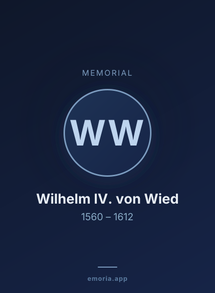 Memorial portrait of Wilhelm IV. von Wied
