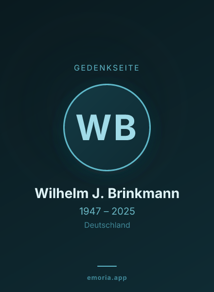 Gedenkportrait von Wilhelm J. Brinkmann