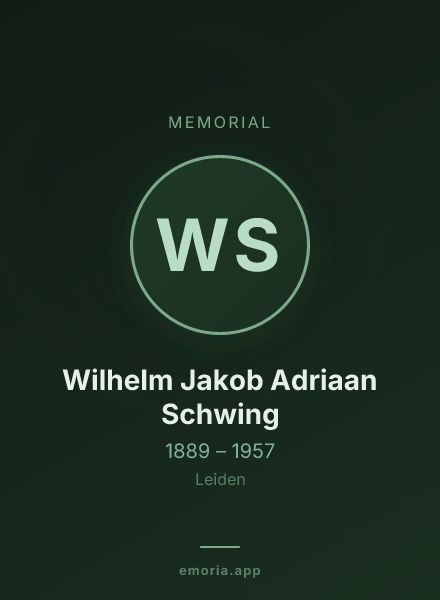 Memorial portrait of Wilhelm Jakob Adriaan Schwing