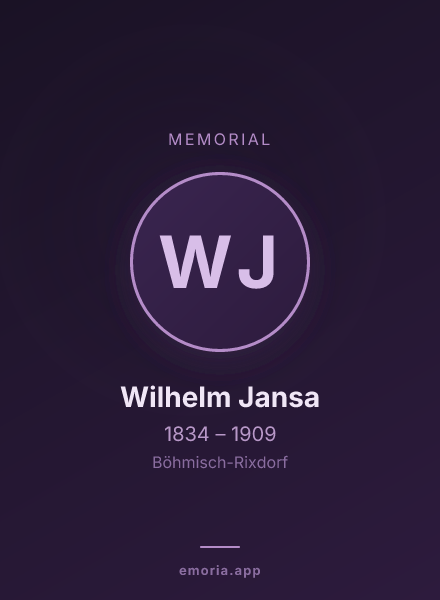 Memorial portrait of Wilhelm Jansa