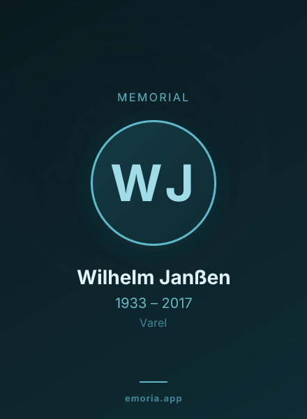 Memorial portrait of Wilhelm Janßen