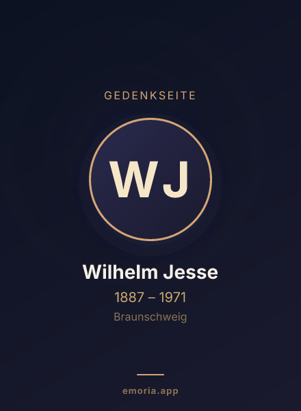 Gedenkportrait von Wilhelm Jesse