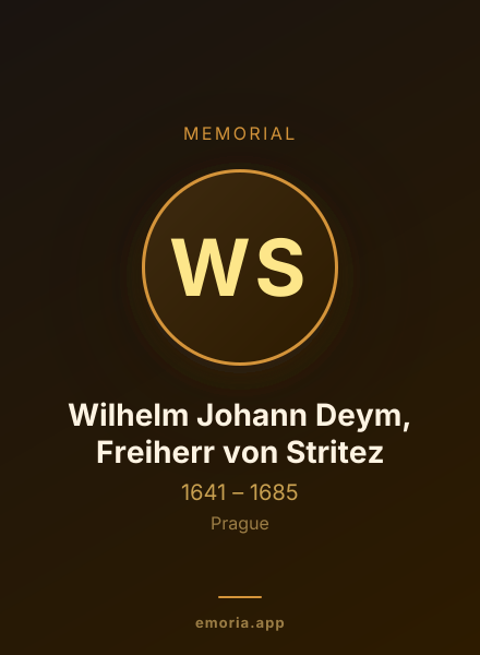 Memorial portrait of Wilhelm Johann Deym, Freiherr von Stritez