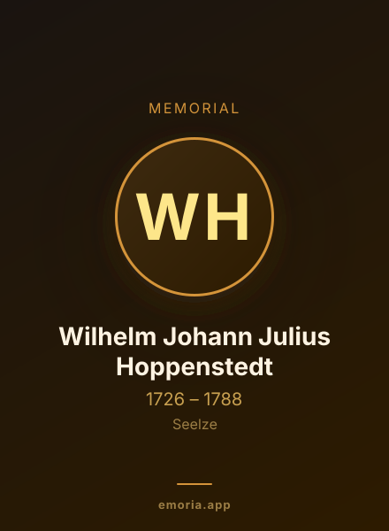 Memorial portrait of Wilhelm Johann Julius Hoppenstedt