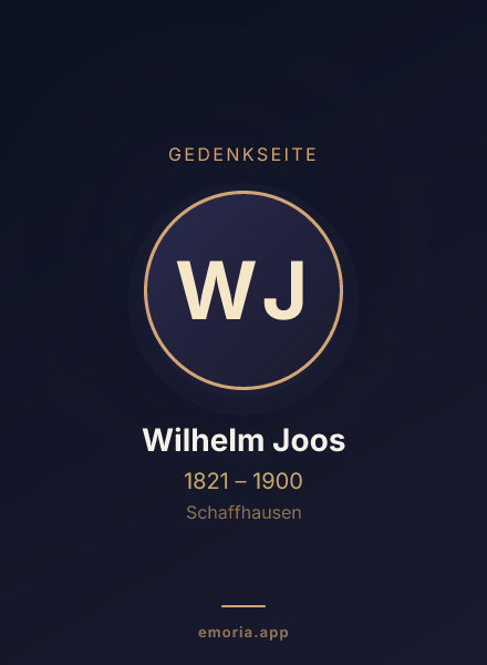 Gedenkportrait von Wilhelm Joos