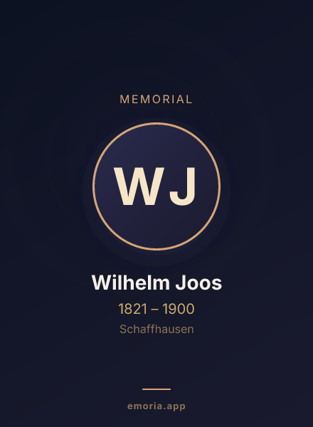 Memorial portrait of Wilhelm Joos