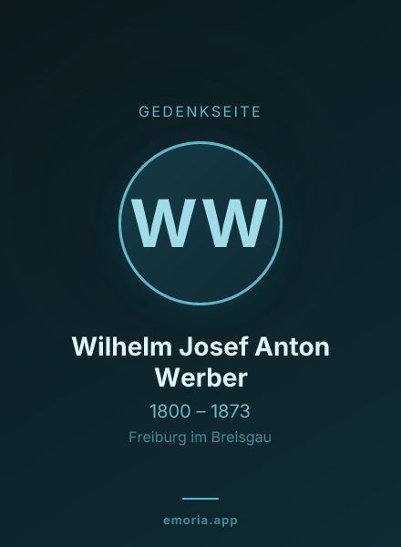 Gedenkportrait von Wilhelm Josef Anton Werber