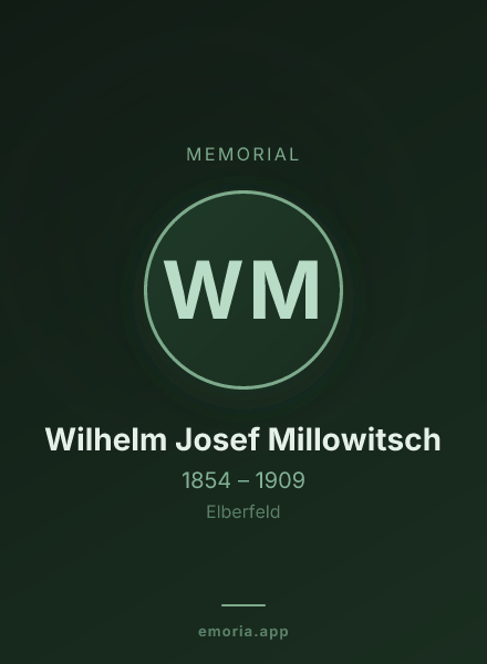 Memorial portrait of Wilhelm Josef Millowitsch