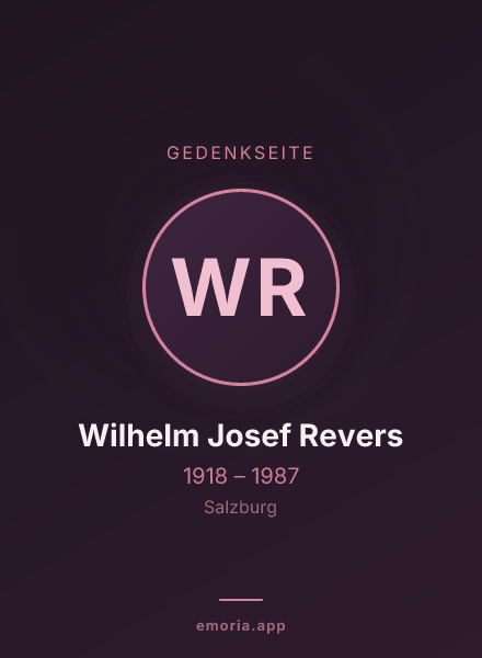 Gedenkportrait von Wilhelm Josef Revers