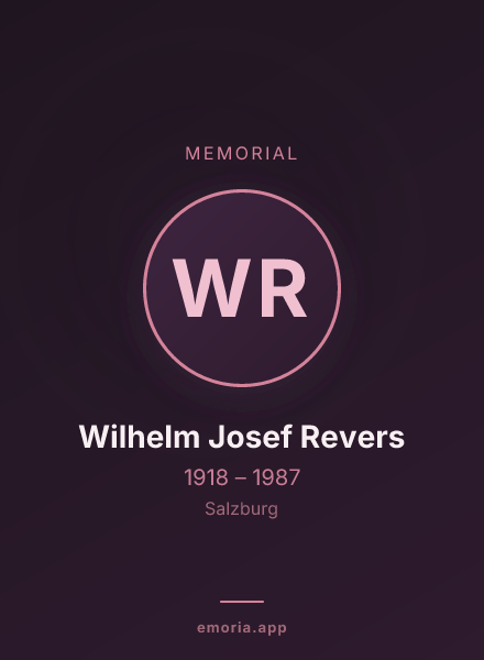 Memorial portrait of Wilhelm Josef Revers