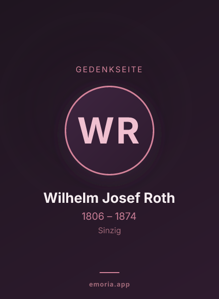 Gedenkportrait von Wilhelm Josef Roth