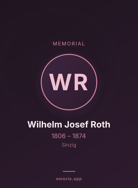Memorial portrait of Wilhelm Josef Roth