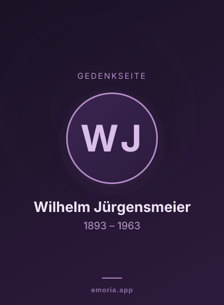 Gedenkportrait von Wilhelm Jürgensmeier