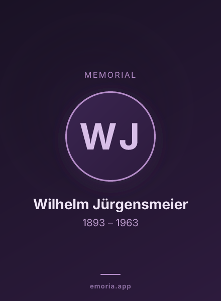 Memorial portrait of Wilhelm Jürgensmeier