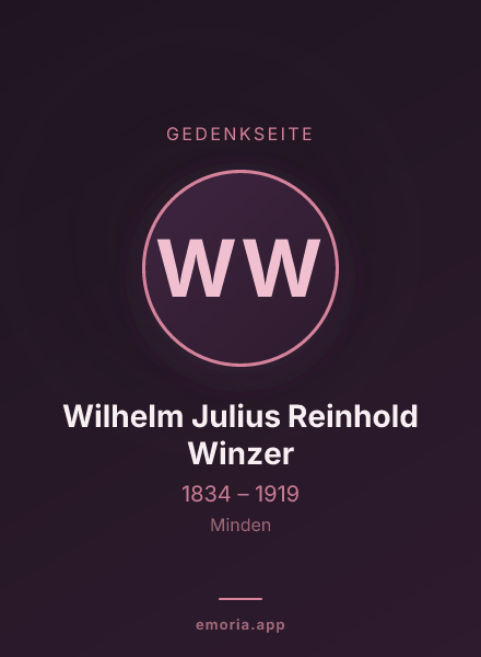 Gedenkportrait von Wilhelm Julius Reinhold Winzer