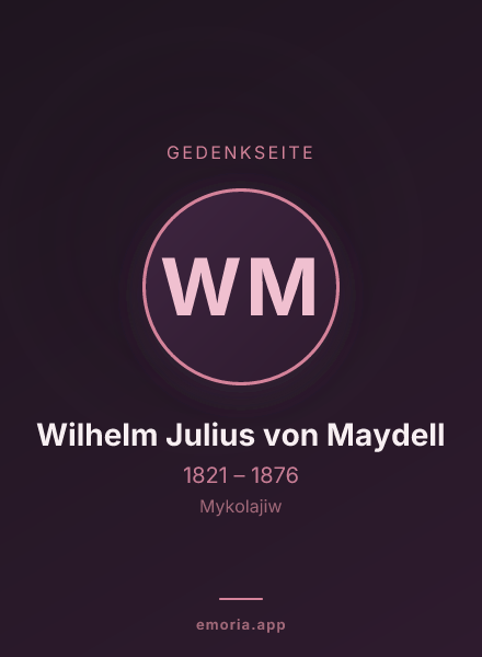 Gedenkportrait von Wilhelm Julius von Maydell