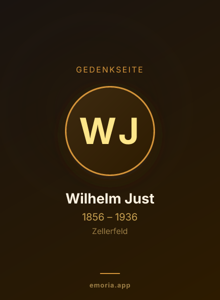 Gedenkportrait von Wilhelm Just