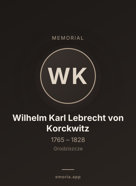Memorial portrait of Wilhelm Karl Lebrecht von Korckwitz