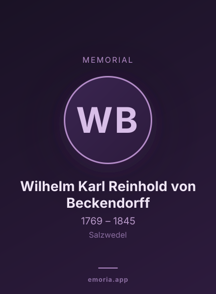 Memorial portrait of Wilhelm Karl Reinhold von Beckendorff