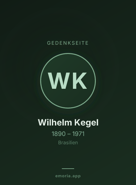 Gedenkportrait von Wilhelm Kegel