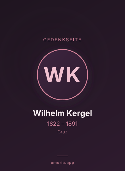 Gedenkportrait von Wilhelm Kergel