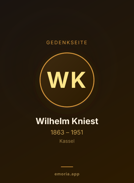 Gedenkportrait von Wilhelm Kniest