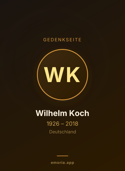 Gedenkportrait von Wilhelm Koch