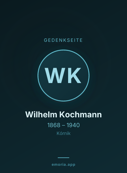 Gedenkportrait von Wilhelm Kochmann