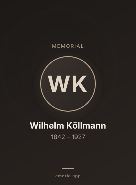 Memorial portrait of Wilhelm Köllmann