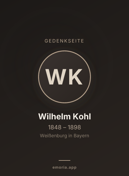 Gedenkportrait von Wilhelm Kohl