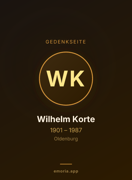 Gedenkportrait von Wilhelm Korte