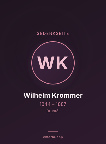 Gedenkportrait von Wilhelm Krommer