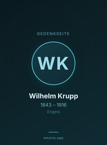 Gedenkportrait von Wilhelm Krupp