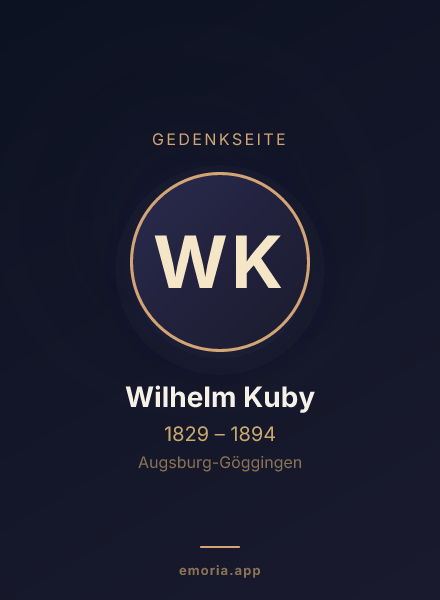 Gedenkportrait von Wilhelm Kuby