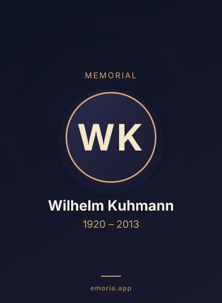 Memorial portrait of Wilhelm Kuhmann
