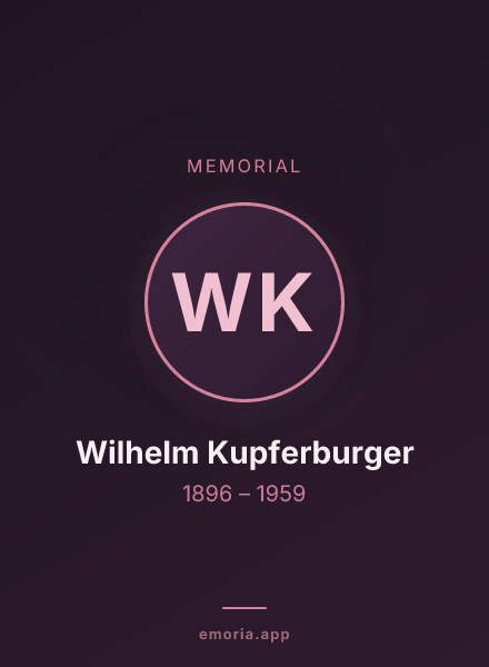 Memorial portrait of Wilhelm Kupferburger