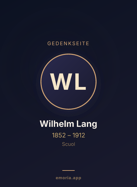 Gedenkportrait von Wilhelm Lang