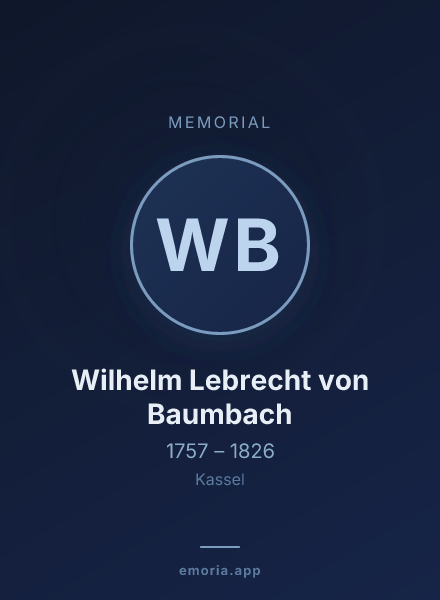 Memorial portrait of Wilhelm Lebrecht von Baumbach