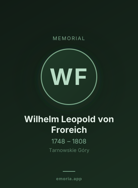 Memorial portrait of Wilhelm Leopold von Froreich