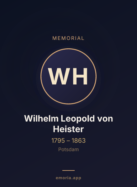 Memorial portrait of Wilhelm Leopold von Heister