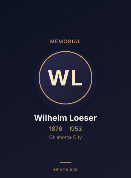 Memorial portrait of Wilhelm Loeser