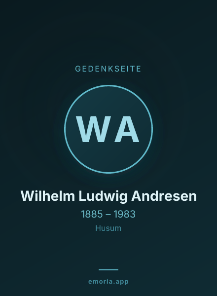 Gedenkportrait von Wilhelm Ludwig Andresen