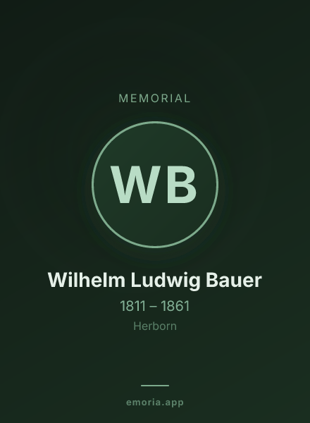 Memorial portrait of Wilhelm Ludwig Bauer