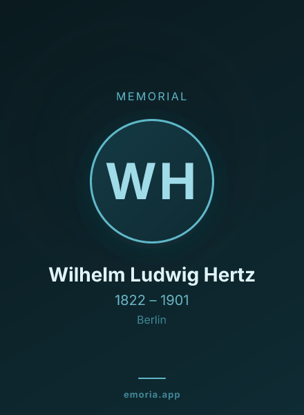Memorial portrait of Wilhelm Ludwig Hertz