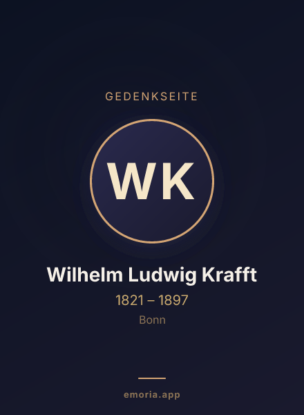 Gedenkportrait von Wilhelm Ludwig Krafft