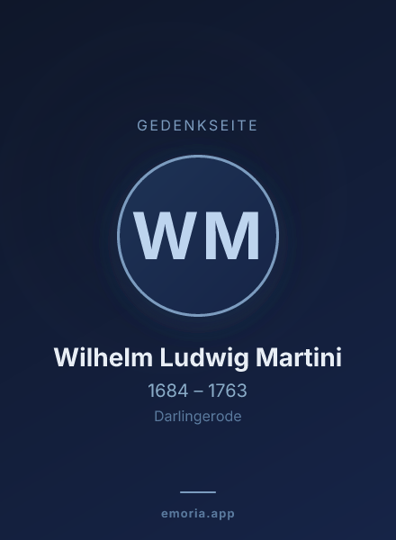 Gedenkportrait von Wilhelm Ludwig Martini