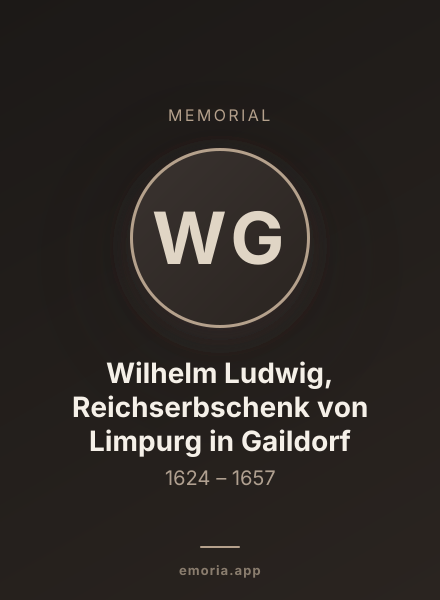 Memorial portrait of Wilhelm Ludwig, Reichserbschenk von Limpurg in Gaildorf