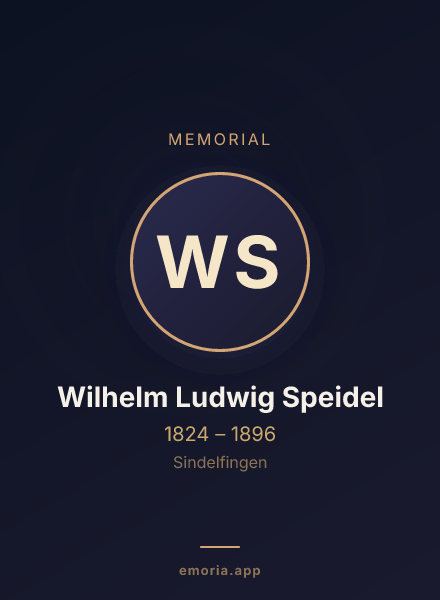 Memorial portrait of Wilhelm Ludwig Speidel